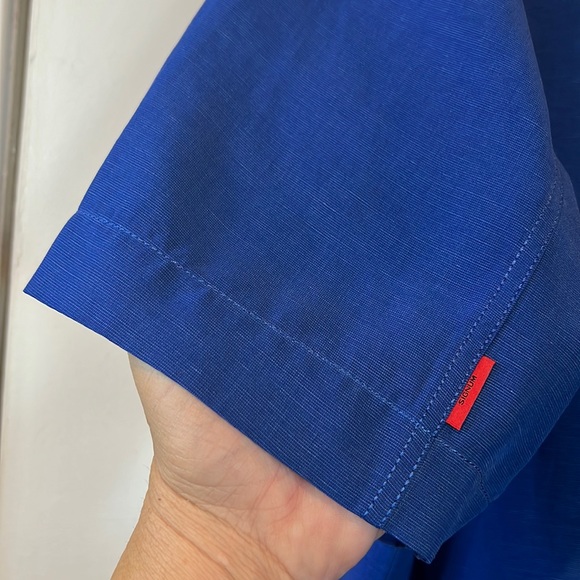 Signum Mens Tencel and Linen Button Up Short Sleeve Shirt - Picture 8 of 8